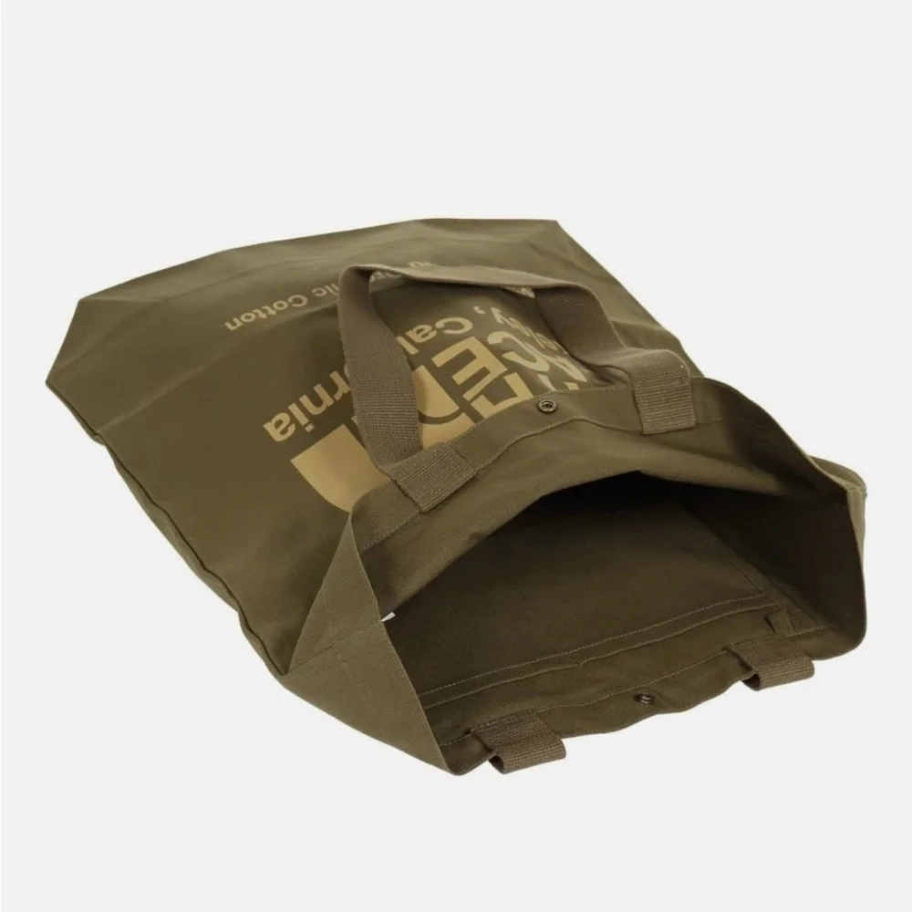 North Face Organic Cotton Tote Bag Military Olive - Picture 6 of 13